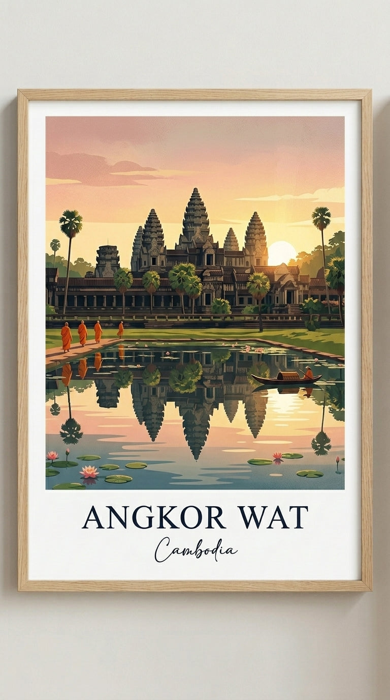 Angkor Wat Temple Travel Wall Art Print