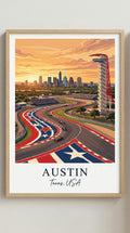 Austin USA Racing Circuit Wall Art Print