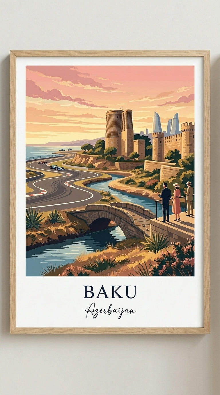 Baku Racing Circuit Wall Art Print