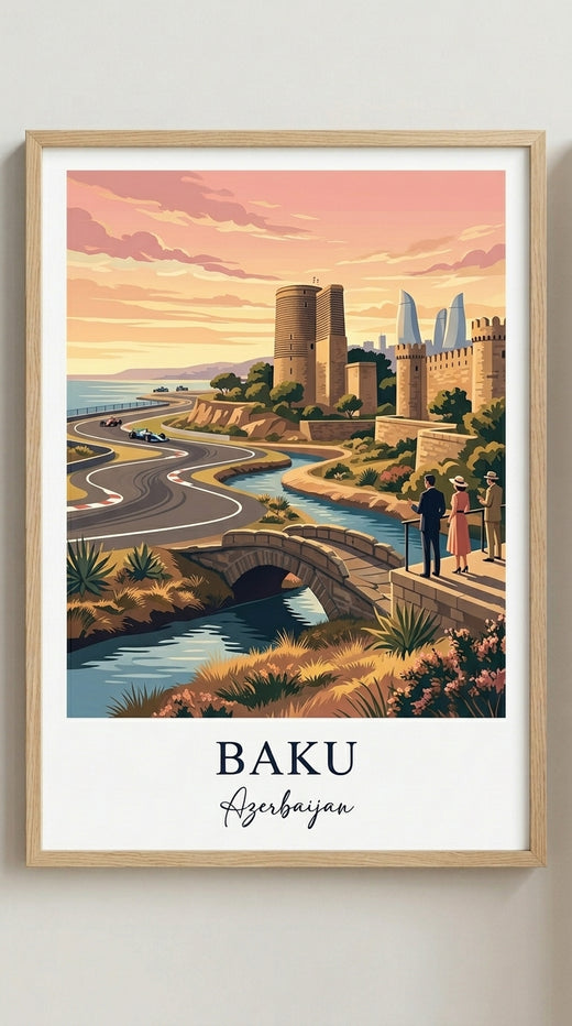 Baku Racing Circuit Wall Art Print