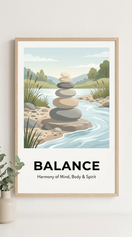 Balance Motivational Wall Art Print