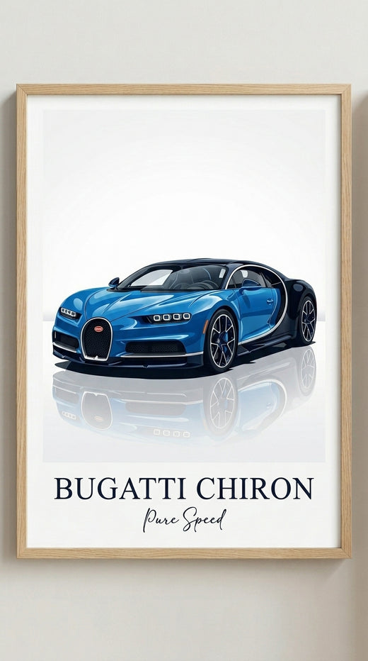 Bugatti Chiron Car Wall Art Print