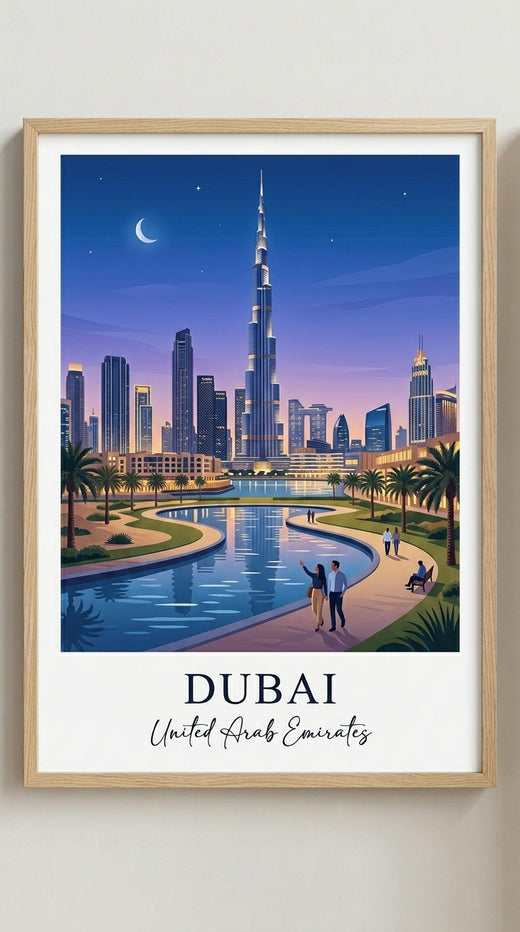 Burj Khalifa Dubai Travel Wall Art Print