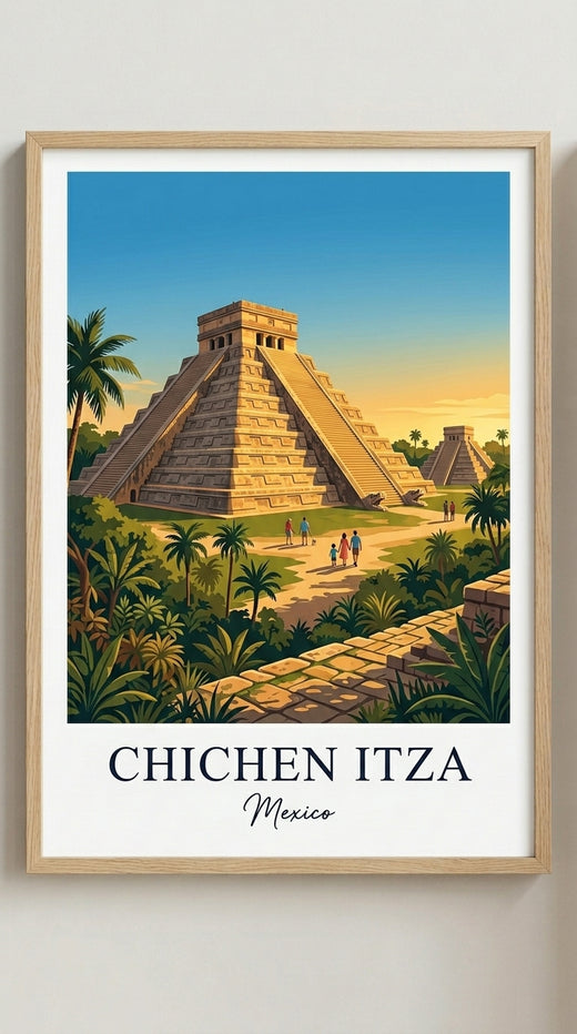 Chichén Itzá Pyramids Travel Wall Art Print