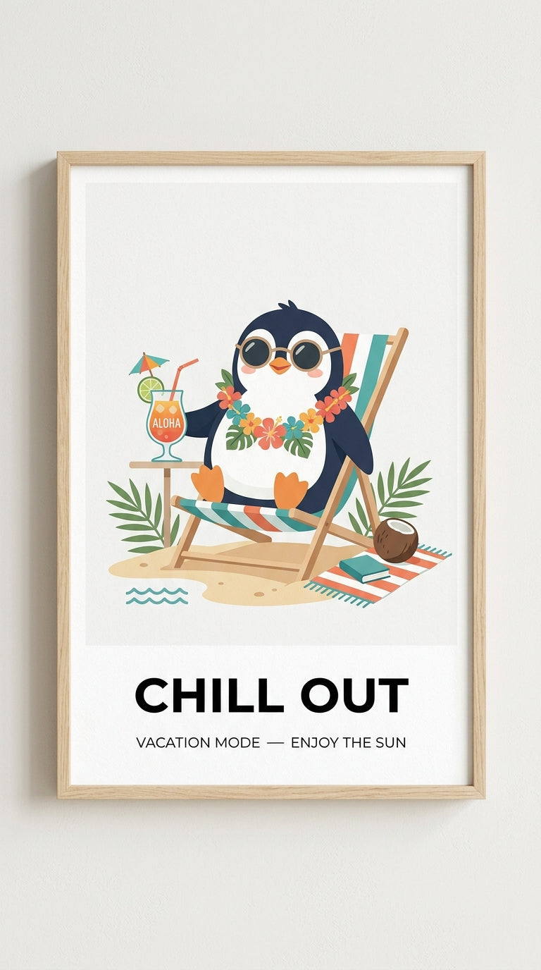 Chill Out Animal Wall Art Print
