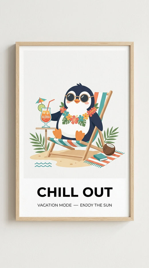 Chill Out Animal Wall Art Print