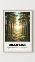 Discipline Motivational Wall Art Print
