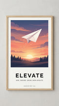Elevate Motivational Wall Art Print