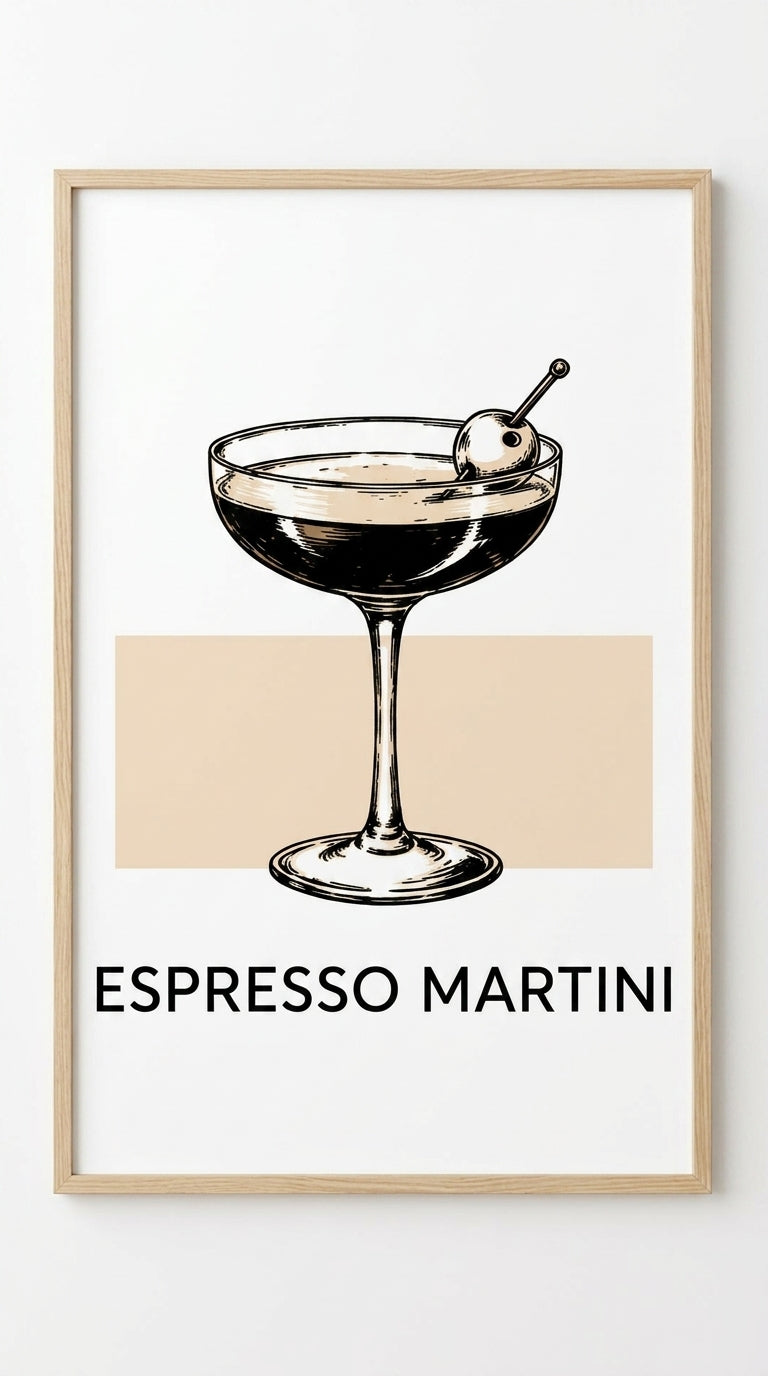 Espresso Martini Drink Wall Art Print