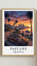 Fast Life Gaming Wall Art Print