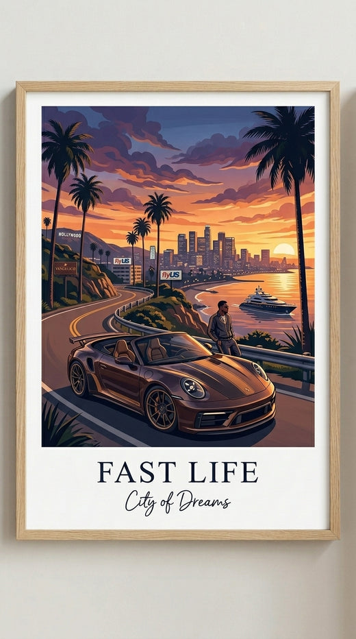 Fast Life Gaming Wall Art Print