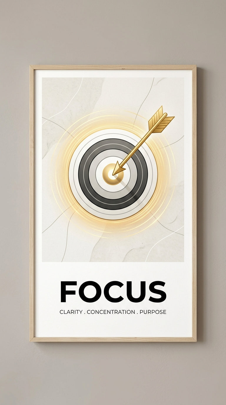 Focus Motivational Wall Art Print