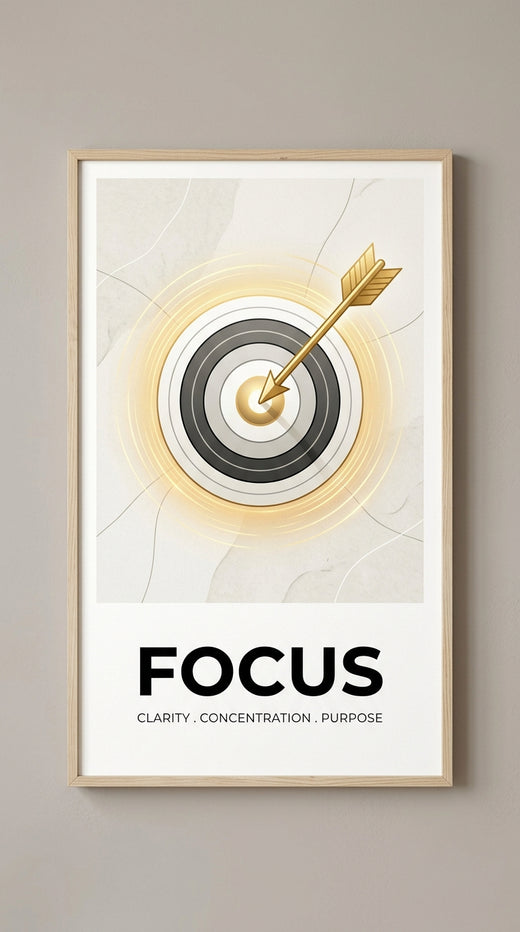 Focus Motivational Wall Art Print
