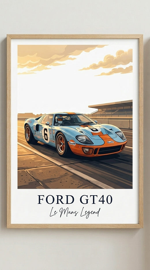Ford GT40 Car Wall Art Print