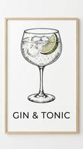 Gin and Tonic Drink Wall Art Print