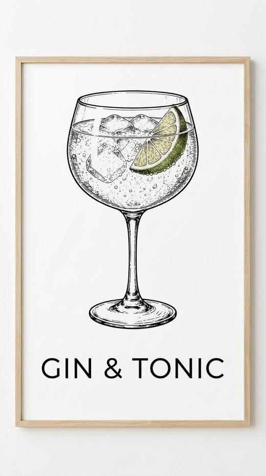 Gin and Tonic Drink Wall Art Print