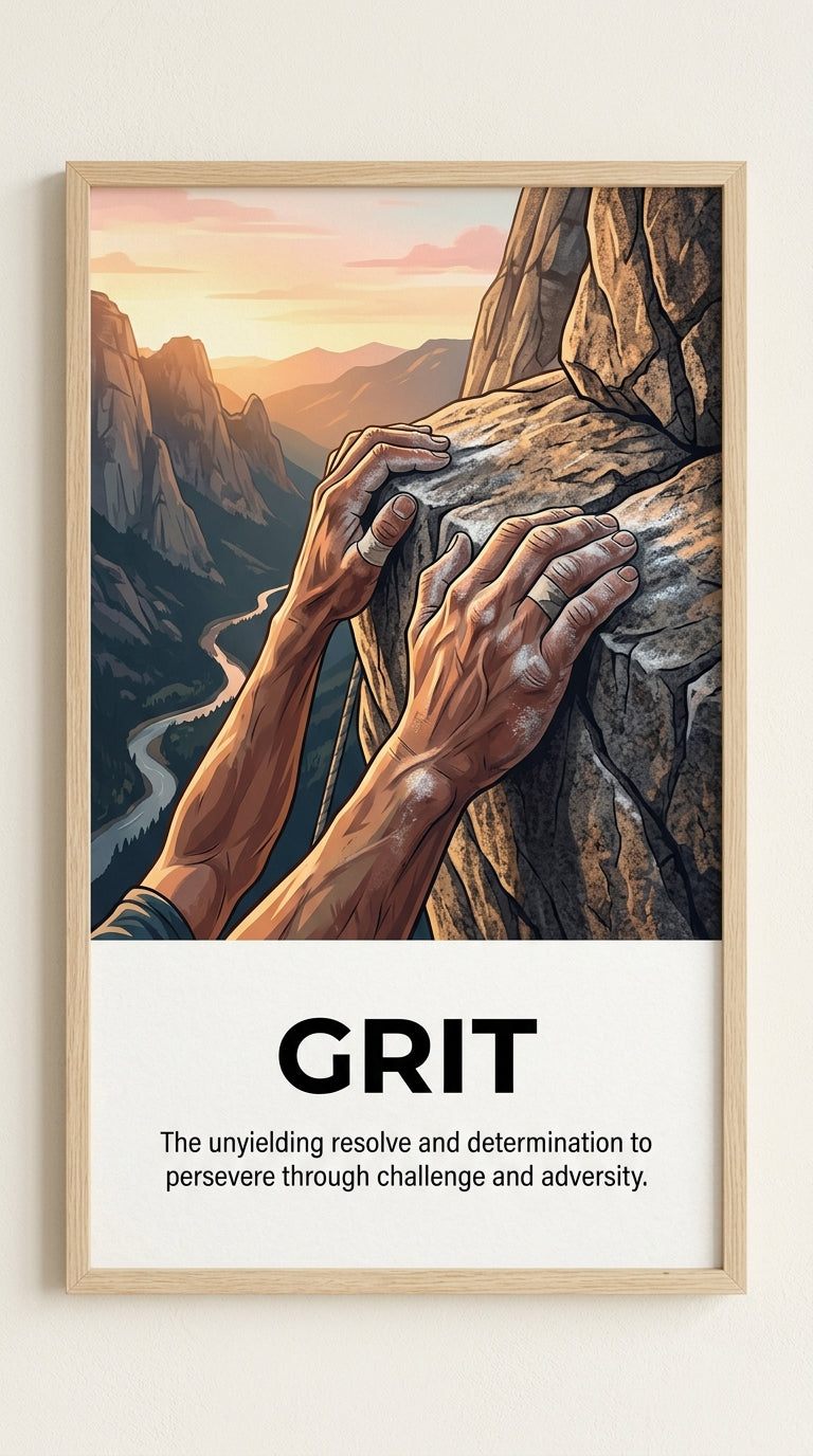 Grit Motivational Wall Art Print
