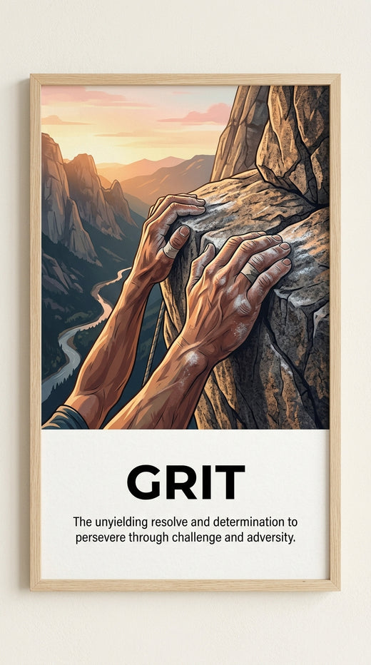 Grit Motivational Wall Art Print