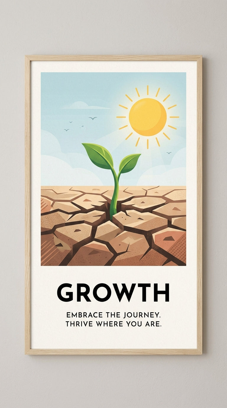 Growth Motivational Wall Art Print