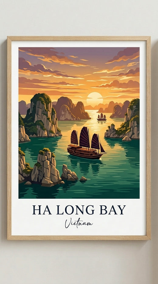 Ha Long Bay Vietnam Travel Wall Art Print