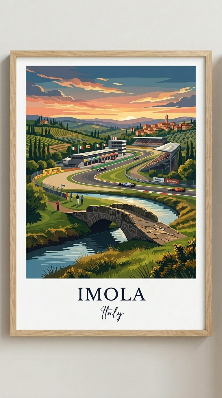 Imola Racing Circuit Wall Art Print