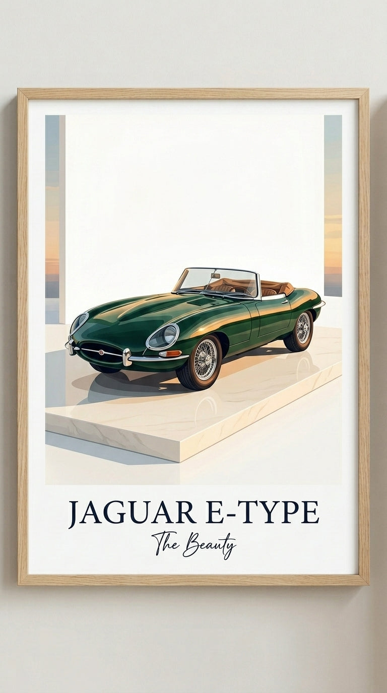 Jaguar E-Type Car Wall Art Print