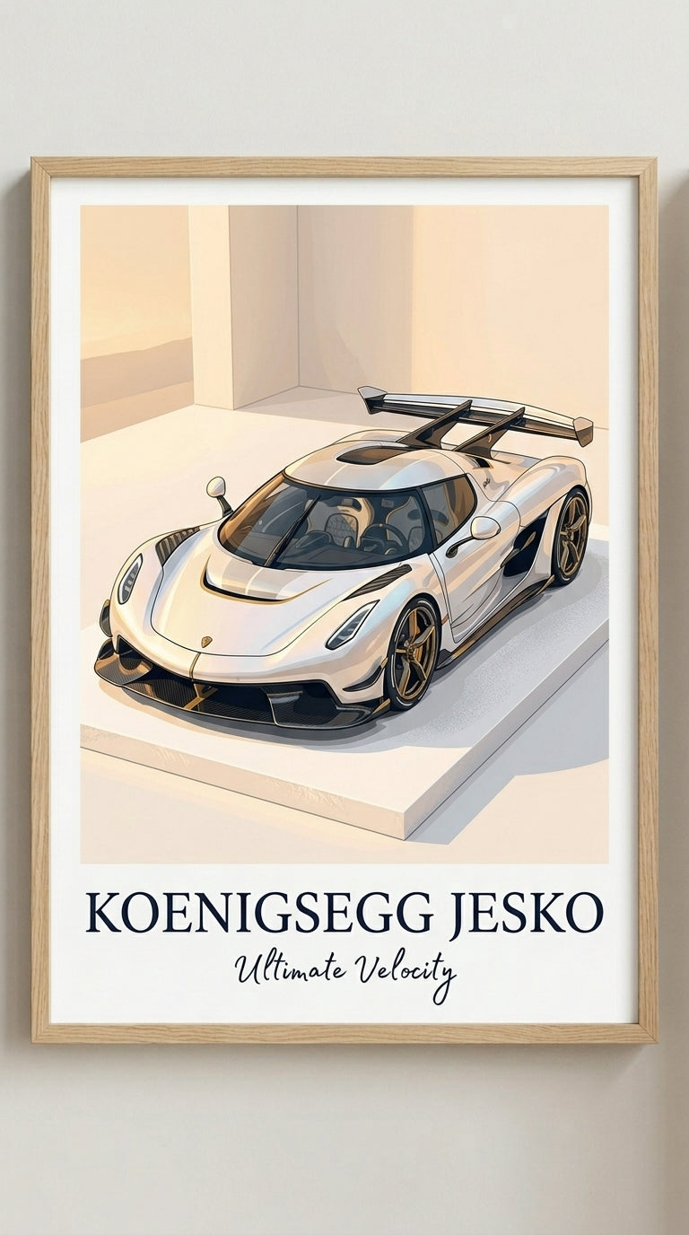 Koenigsegg Jesko Car Wall Art Print
