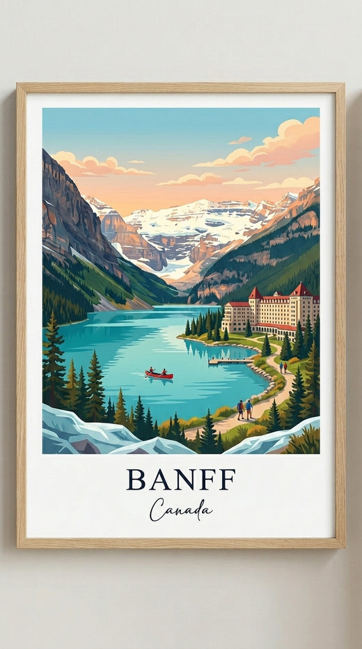 Lake Louise Banff Travel Wall Art Print