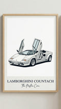 Lamborghini Countach Car Wall Art Print