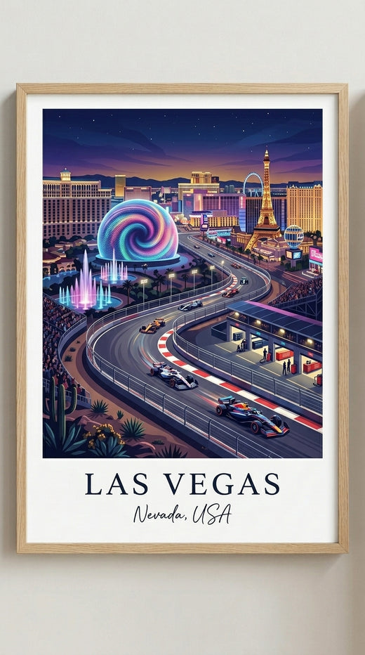 Las Vegas Racing Circuit Wall Art Print