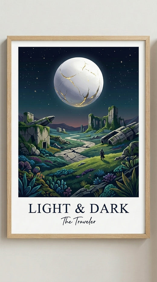 Light & Dark Gaming Wall Art Print