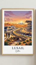 Lusail Racing Circuit Wall Art Print