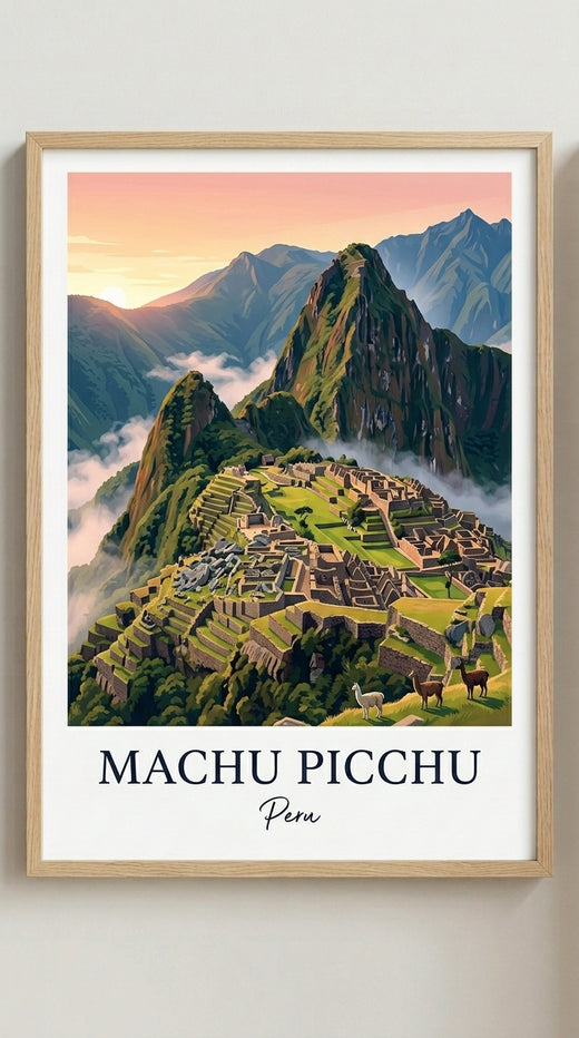 Machu Picchu Peru Travel Wall Art Print