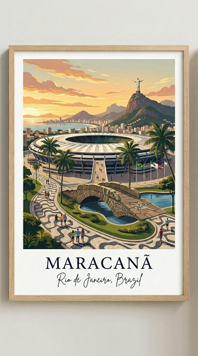 Maracanã Stadium Football Wall Art Print