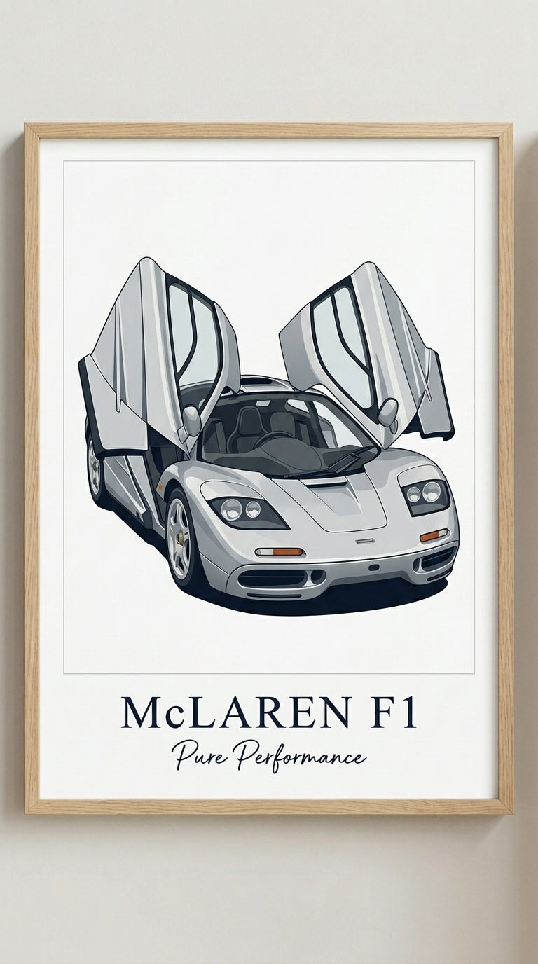 McLaren F1 Car Wall Art Print