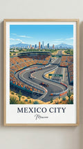 Mexico City Racing Circuit Wall Art Print