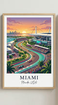 Miami Racing Circuit Wall Art Print
