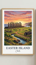 Moai Statues Travel Wall Art Print