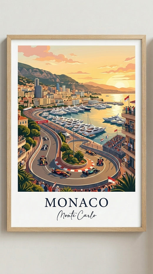 Monaco Racing Circuit Wall Art Print