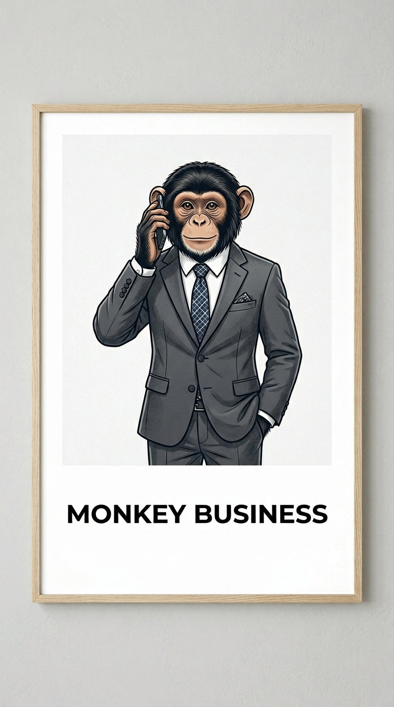 Monkey Business Animal Wall Art Print