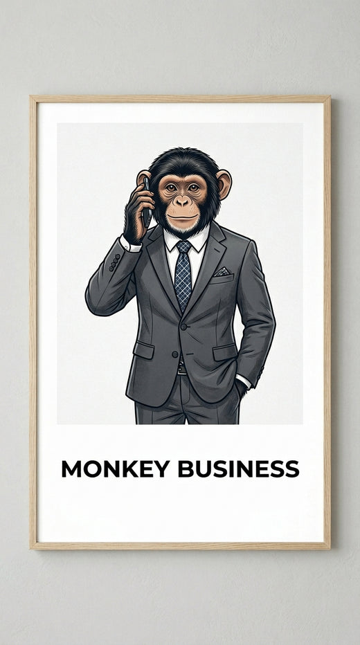 Monkey Business Animal Wall Art Print