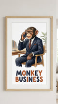 Monkey Business 2 Animal Wall Art Print