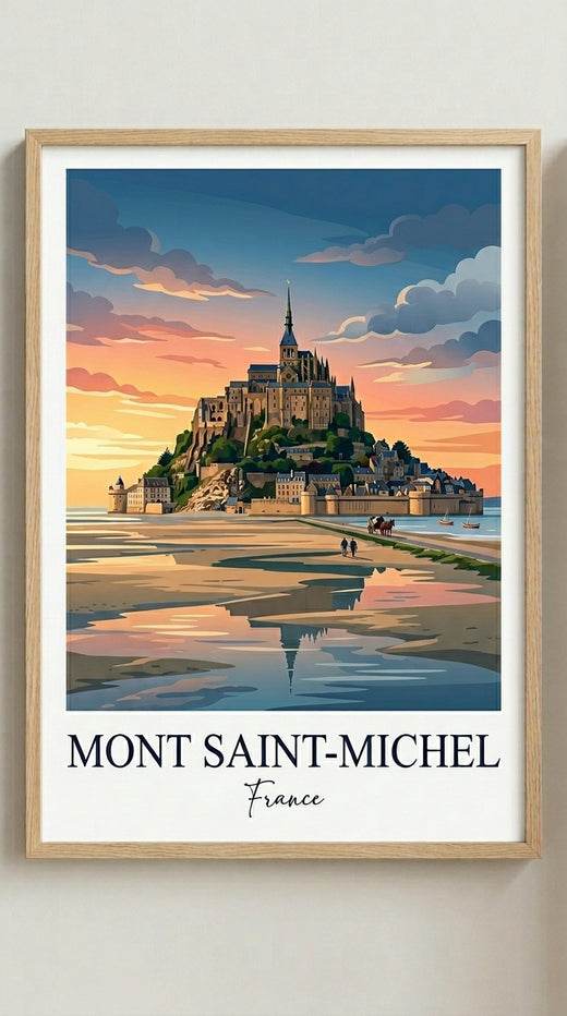 Mont Saint-Michel France Travel Wall Art Print