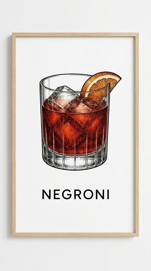 Negroni Drink Wall Art Print