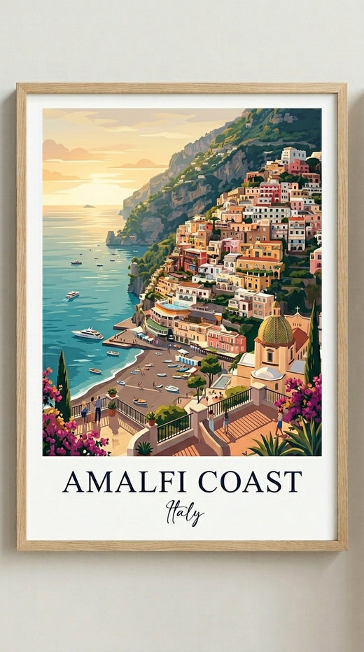 Positano Amalfi Travel Wall Art Print