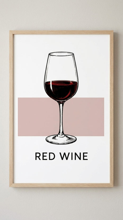 Red Wine Drink Wall Art Print