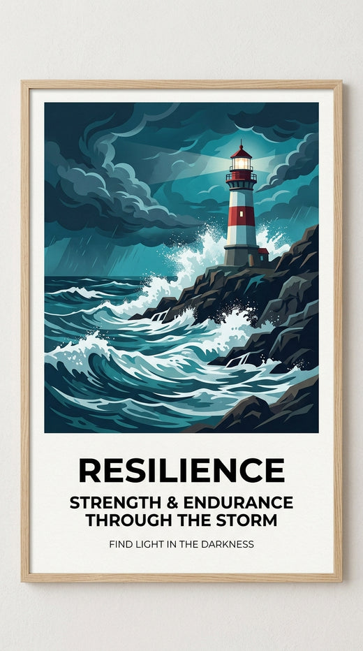 Resilience Motivational Wall Art Print