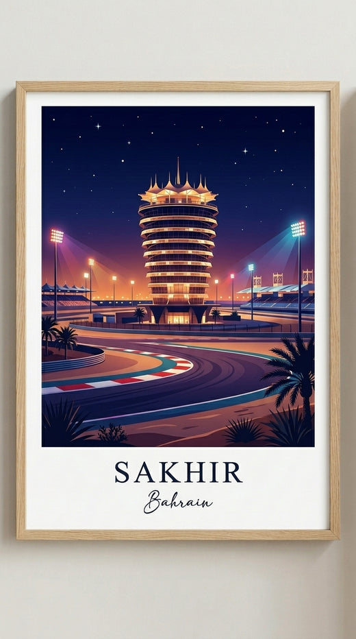 Sakhir Racing Circuit Wall Art Print