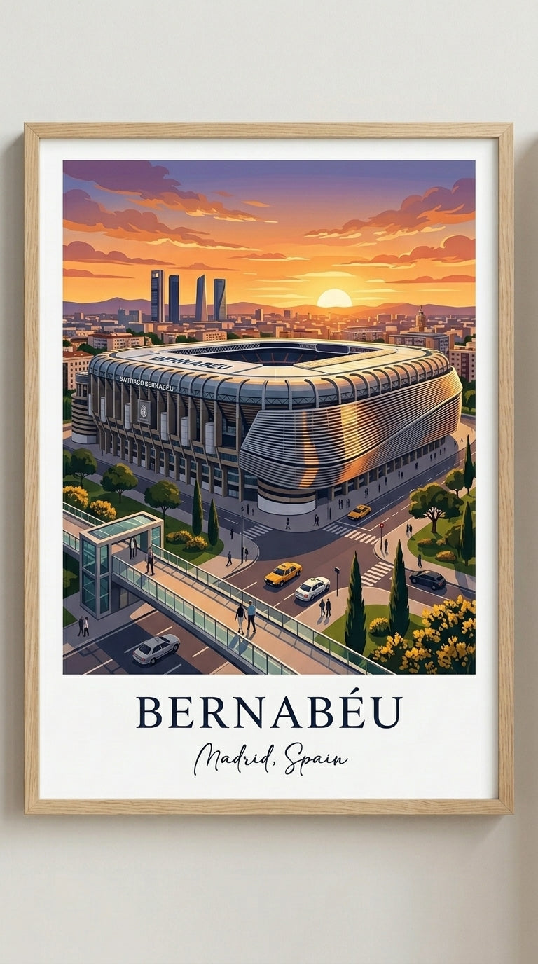 Santiago Bernabéu Football Wall Art Print