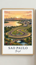 São Paulo Racing Circuit Wall Art Print